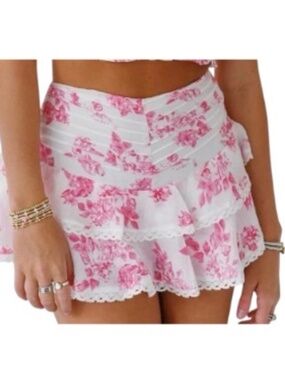 The Vintage Shop Floral Ruffled Shorts Skort